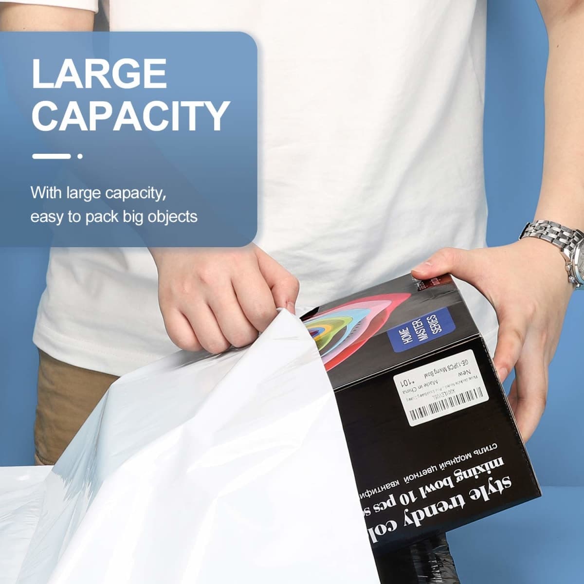 Metronic Small Poly Mailers 9x12 100pc Self Seal Shipping Bags for Clothing thumbnail 4
