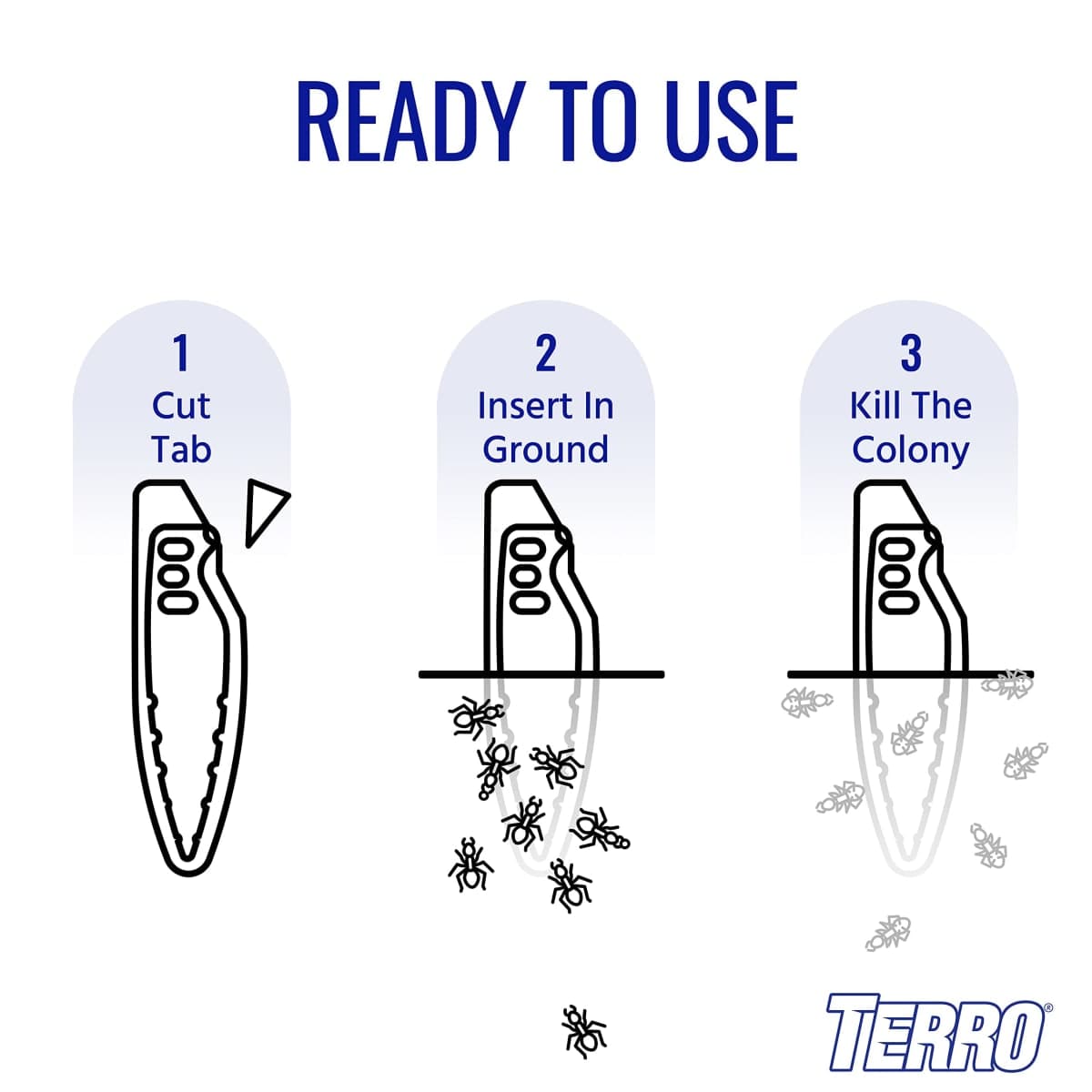 TERRO Liquid Ant Baits - T1813 - Outdoor Ready-to-Use Terro Traps, Kills Household Ants, 8 Bait Stakes thumbnail 5