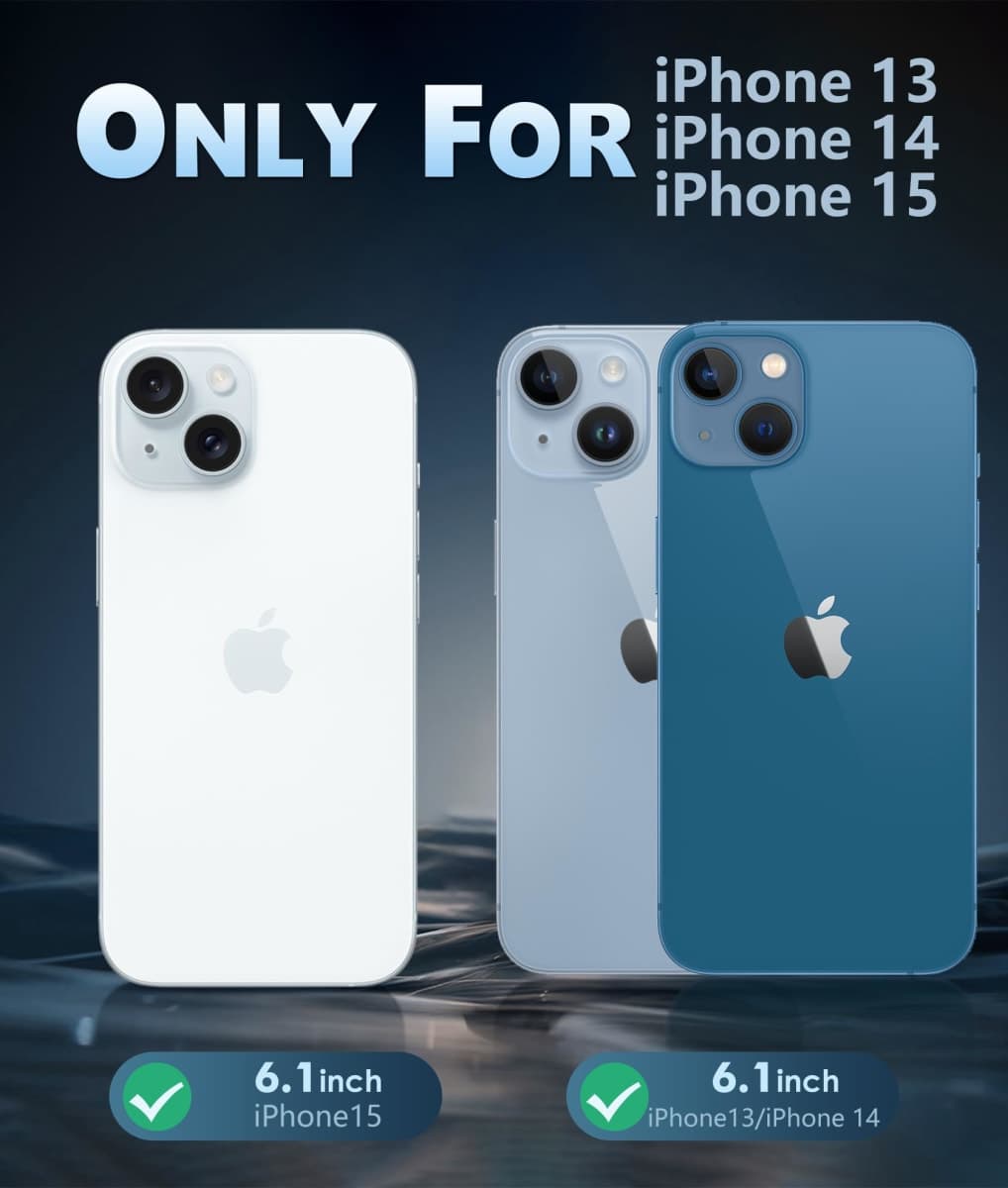 FNTCASE for iPhone 15 Case Clear Magnetic with Screen Protector thumbnail 2