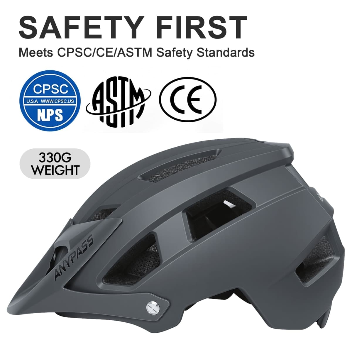 Mountain Bike Helmet Adult Men Women - Ultra Comfort, Super Lightweight Bicycle Helmets, MTB Cycling Gear Biking Accessories with Adjustable Fit & Removable Sun Visor thumbnail 2