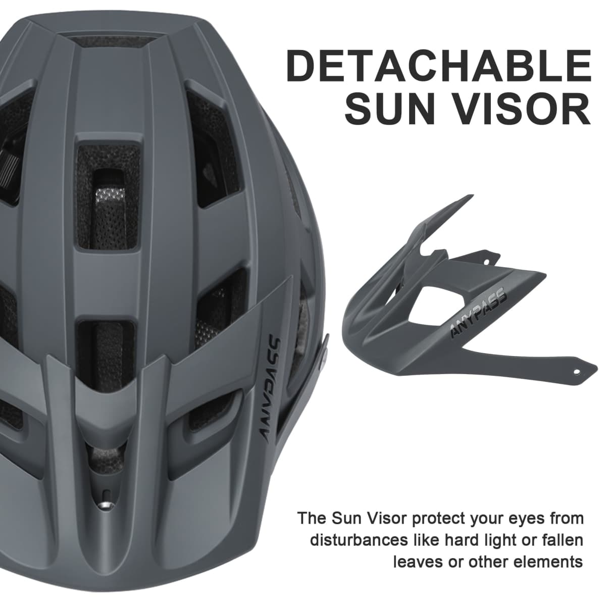 Mountain Bike Helmet Adult Men Women - Ultra Comfort, Super Lightweight Bicycle Helmets, MTB Cycling Gear Biking Accessories with Adjustable Fit & Removable Sun Visor thumbnail 5