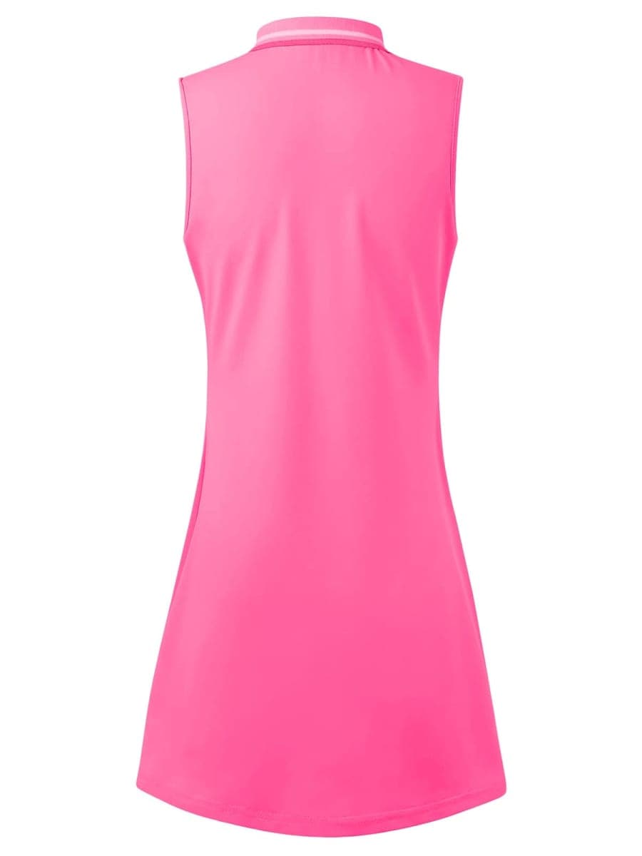 FREEYE Womens Sleeveless Golf Tennis Dresses with Inner Shorts＆Pockets for Workout Exercise, Pink, Large thumbnail 5