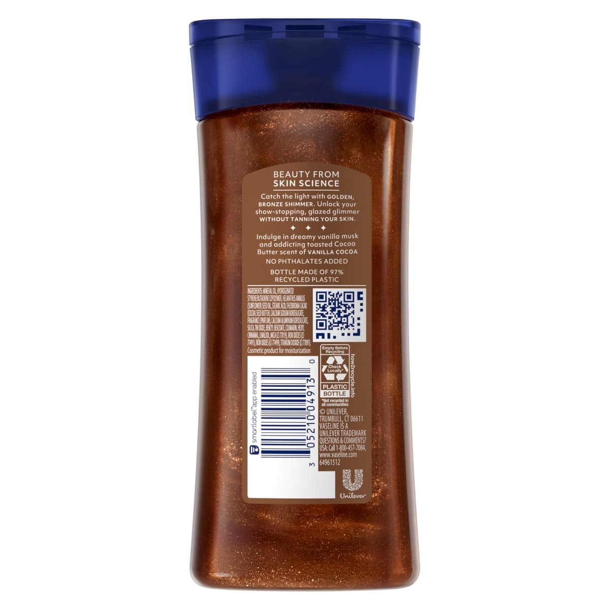 Vaseline Glazed and Glisten Golden Hour Body Gel Oil Glow Vanilla Cocoa Shimmering with Ultra-Hydrating Lipids and 100% Pure Cocoa Butter, 6.8 Oz thumbnail 2