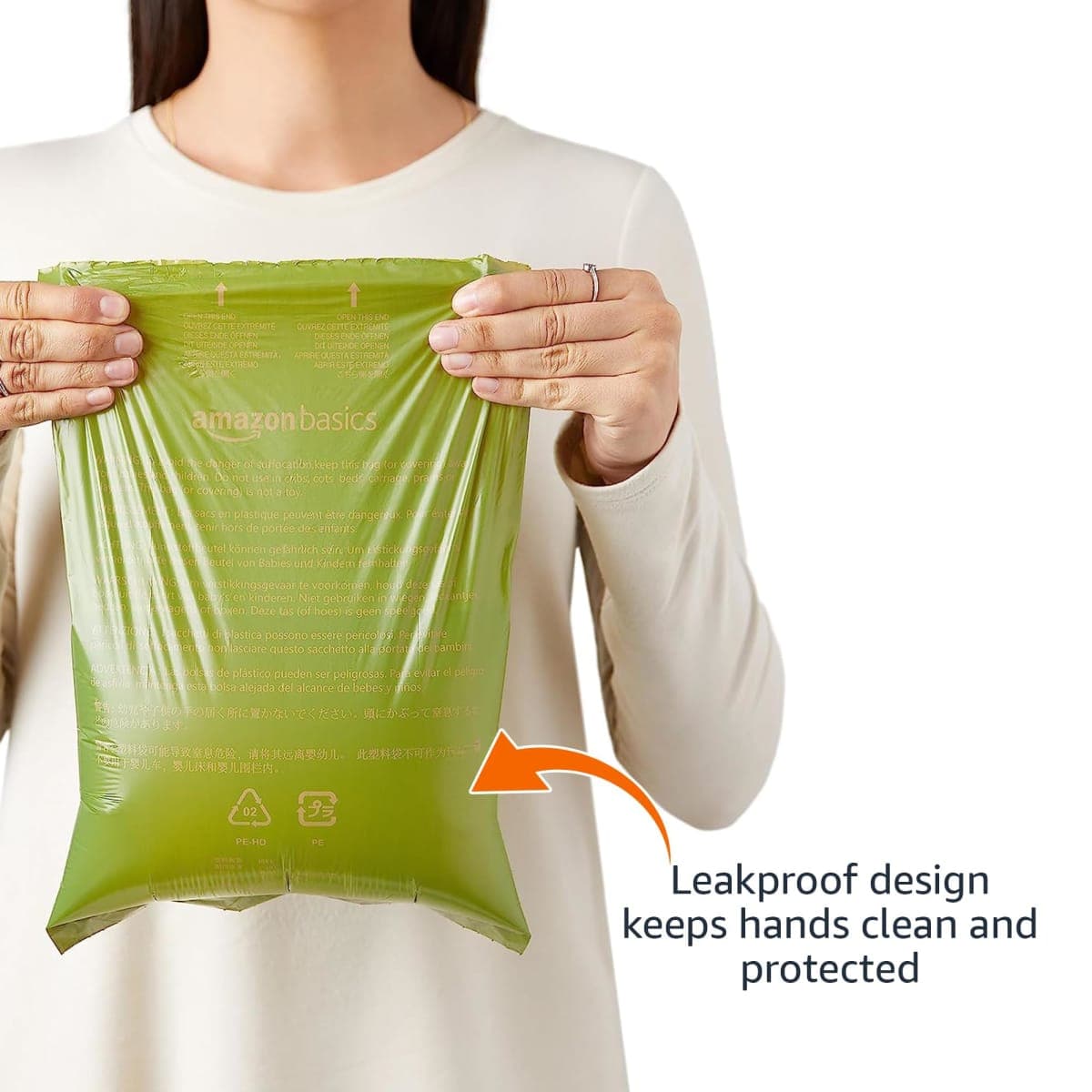 Amazon Basics Dog Poop Bags with Dispenser, 540 Count, Enhanced for Guaranteed Leakproof, Brazilian Mango Scented, Includes Leash Clip thumbnail 3