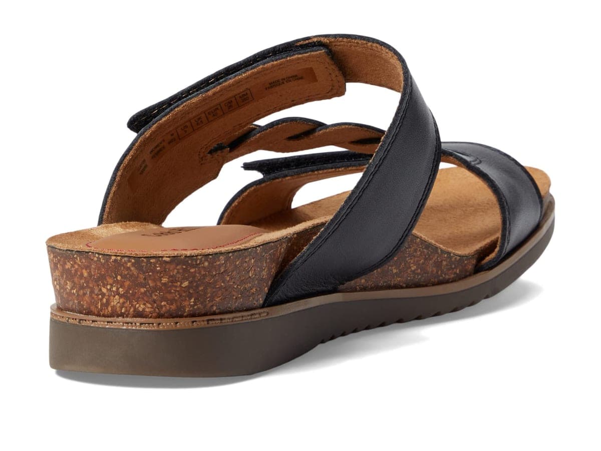 Rockport Women's May W Slide Sandal, Black Leather, 9 X-Wide thumbnail 5