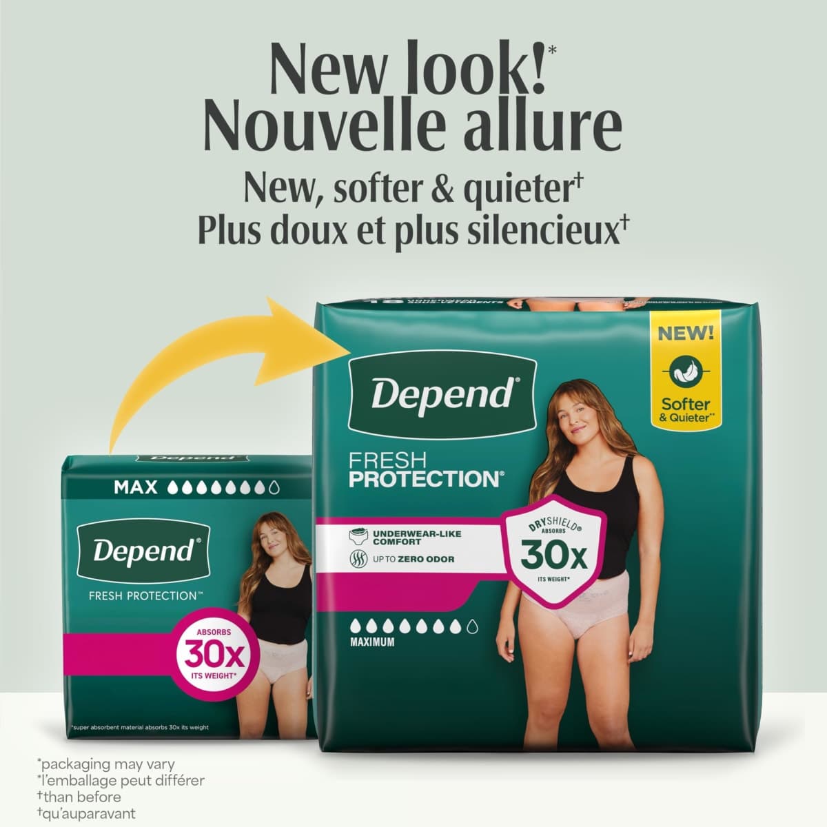 Depend Fresh Protection Adult Incontinence Underwear for Women (Formerly Depend Fit-Flex), Disposable, Maximum, Extra-Extra-Large, Blush, 44 Count (2 Packs of 22) thumbnail 3