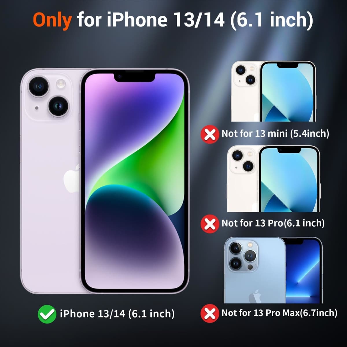 SUPFINE Magnetic for iPhone 14 Case & iPhone 13 Case (Compatible with MagSafe)(10 FT Military Grade Drop Protection) Slim Translucent Matte Shockproof Phone Cover,Black thumbnail 2
