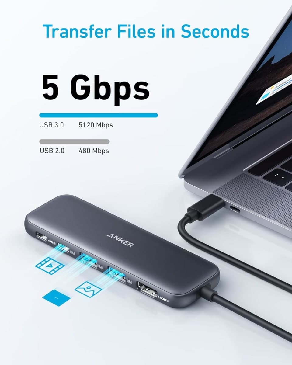 Anker 332 USB-C Hub (5-in-1) with 4K HDMI Display (Renewed) thumbnail 4