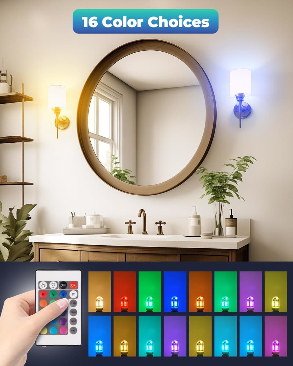 Makergroup G9 RGB Color Changing LED Light Bulbs, 20W 35W T4 G9 Halogen Replacement, Dimmable with Remote Control, Warm White+15 RGB Colors, Memory Function and Versatile G9 Bulbs, 100-240V 3-Pack thumbnail 5