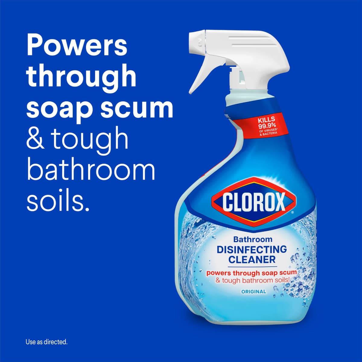Clorox Disinfecting All-Purpose Cleaner, 32 fl. Oz., and Bathroom Cleaner, Bleach Free, Household Essentials, Cleans Dirt and Grime Off Most Surfaces and Countertops, 32 fl. oz. thumbnail 4