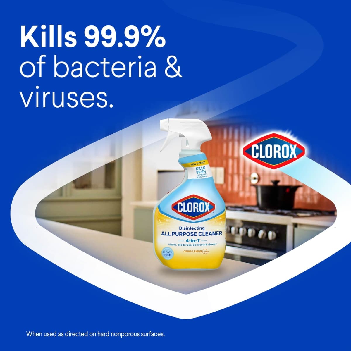 Clorox Disinfecting All-Purpose Cleaner, 32 fl. Oz., and Bathroom Cleaner, Bleach Free, Household Essentials, Cleans Dirt and Grime Off Most Surfaces and Countertops, 32 fl. oz. thumbnail 5