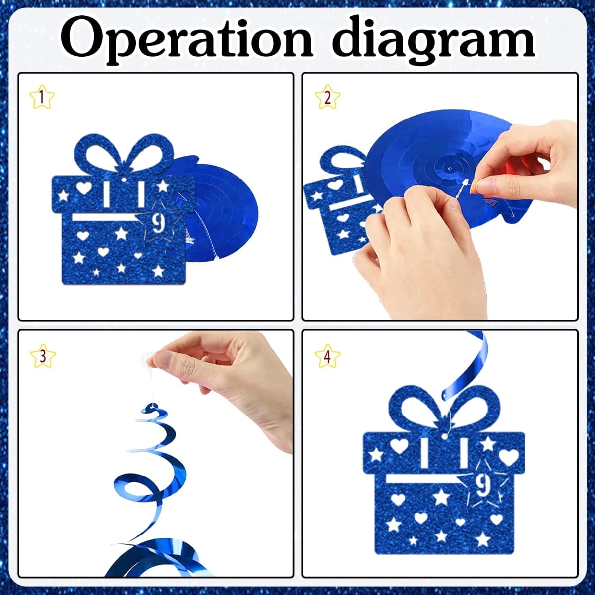 Birthday Decorations for Boys and Girls Blue (blue 9th banner) thumbnail 4