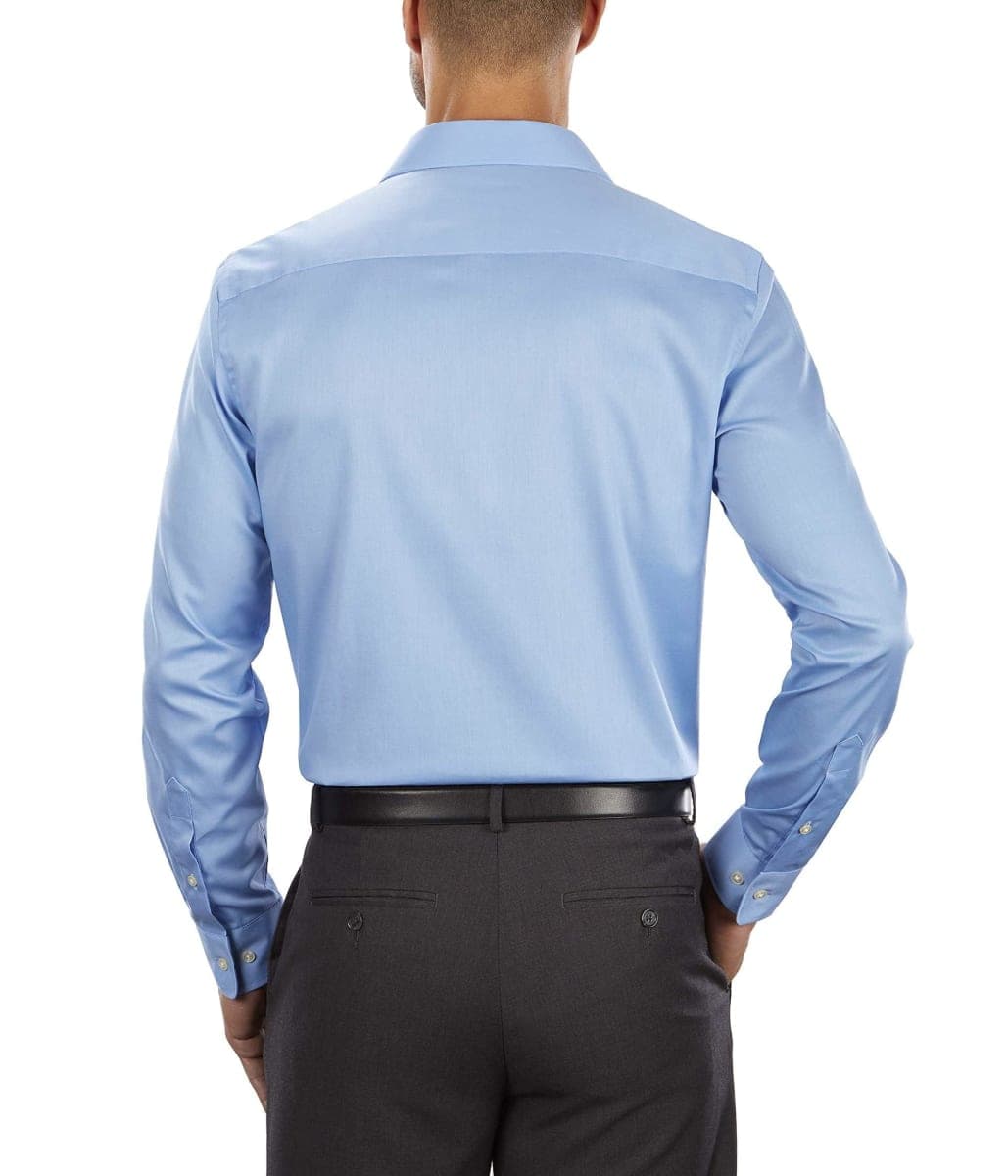 Van Heusen Men's Dress Shirt Slim Fit Flex Collar Stretch Solid, Blue Frost, 18.5" Neck 34"-35" Sleeve thumbnail 2