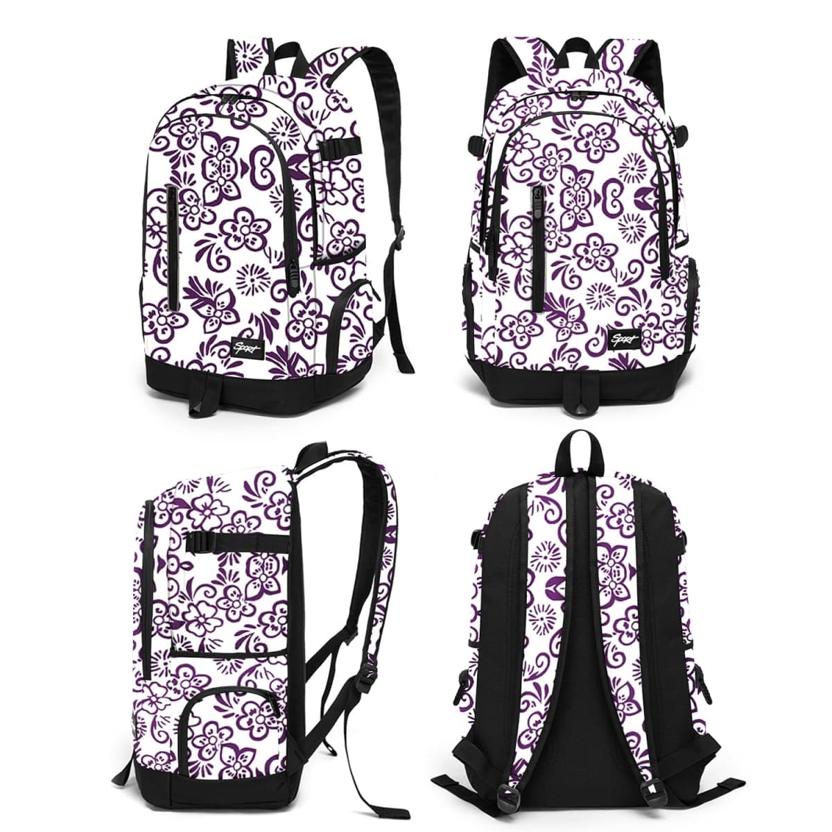 rickyh style School Backpack Travel Bag for Men & Women Lightweight College Back Pack with Laptop Compartmen, 04 Ink, thumbnail 5