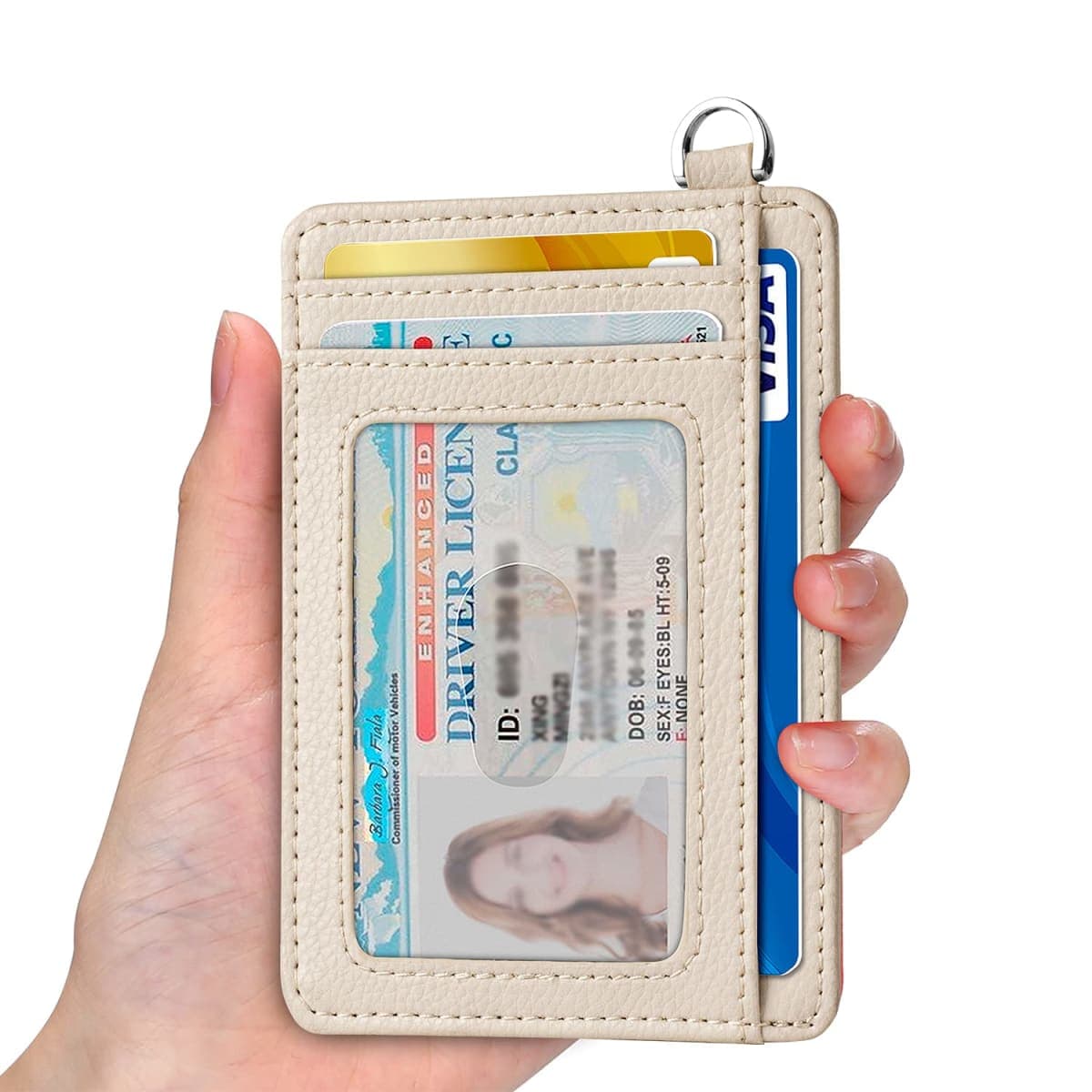 EcoVision Slim Minimalist Front Pocket Wallet, RFID Blocking Credit Card Holder Wallet with Detachable D-Shackle for Men Women thumbnail 2