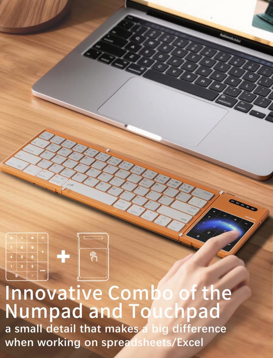 Nillkin Cube Pocket Upgraded Foldable Keyboard with Touchpad & Number Pad thumbnail 2