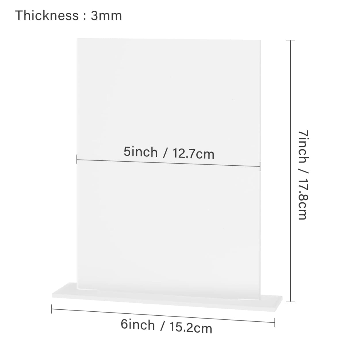 JINMURY 5x7 Inch Frosted Acrylic Sign with Stand | 10 Pack Blank Frosted Acrylic Table Signs and Base for DIY Wedding Table Numbers, Wedding Signage, Events& Parties (Frosted, 5x7 Inch) thumbnail 2