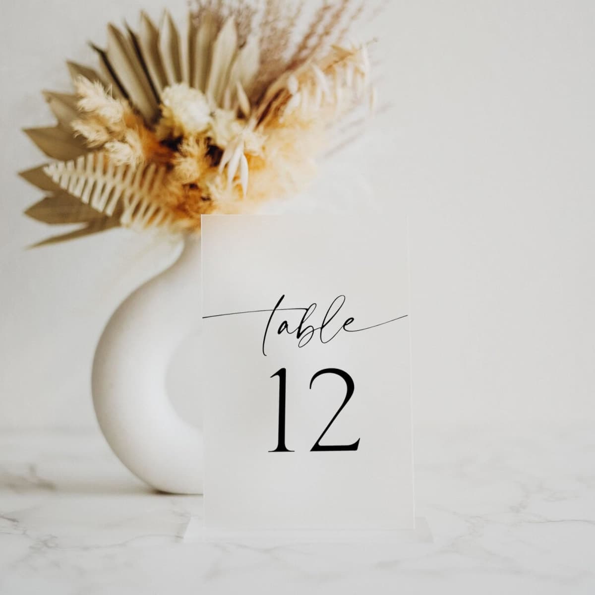 JINMURY 5x7 Inch Frosted Acrylic Sign with Stand | 10 Pack Blank Frosted Acrylic Table Signs and Base for DIY Wedding Table Numbers, Wedding Signage, Events& Parties (Frosted, 5x7 Inch) thumbnail 5