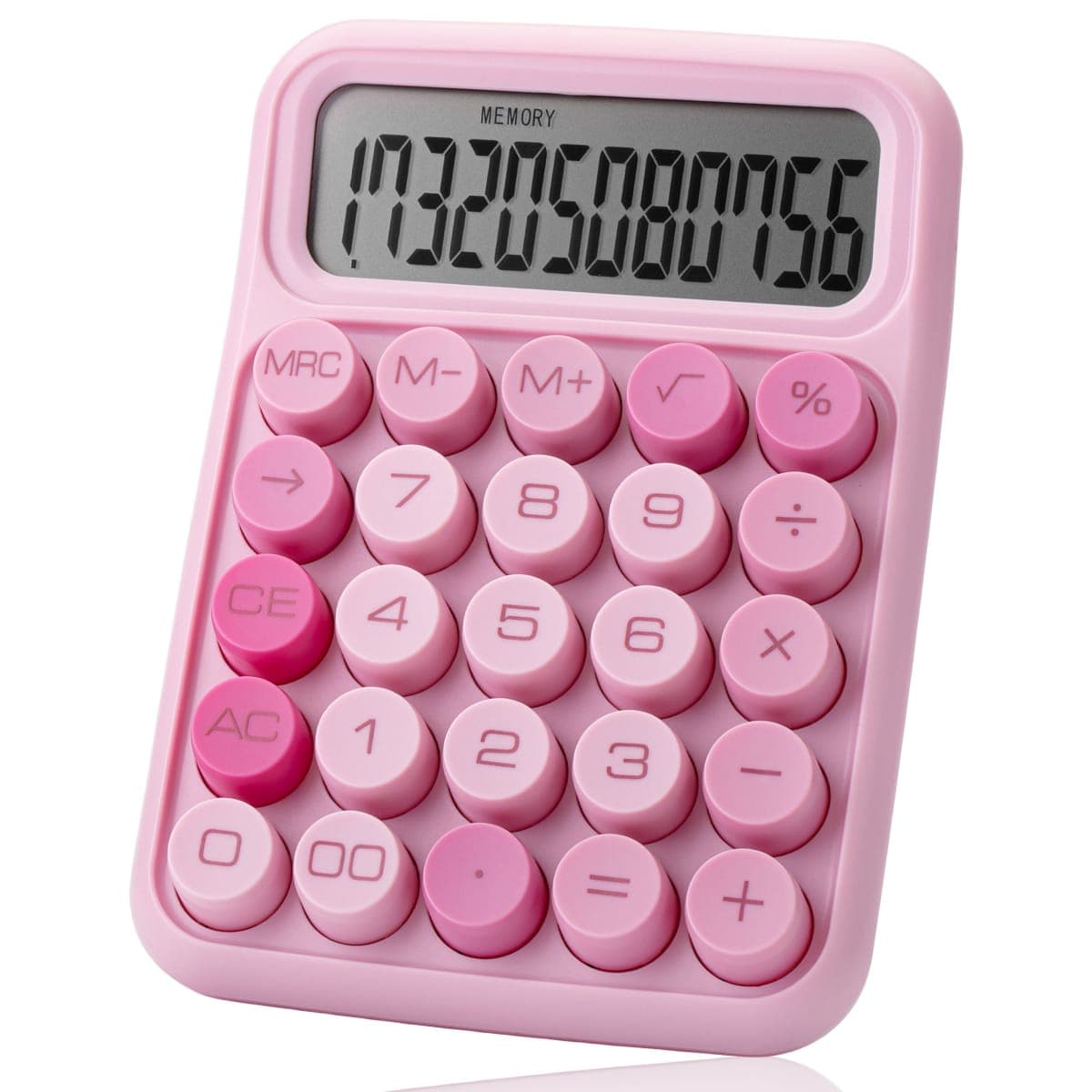 Mr. Pen Mechanical Switch Calculator, 10 Digits, Large LCD Display, Pink, Big Buttons, Desktop, Cute, Aesthetic — image 1
