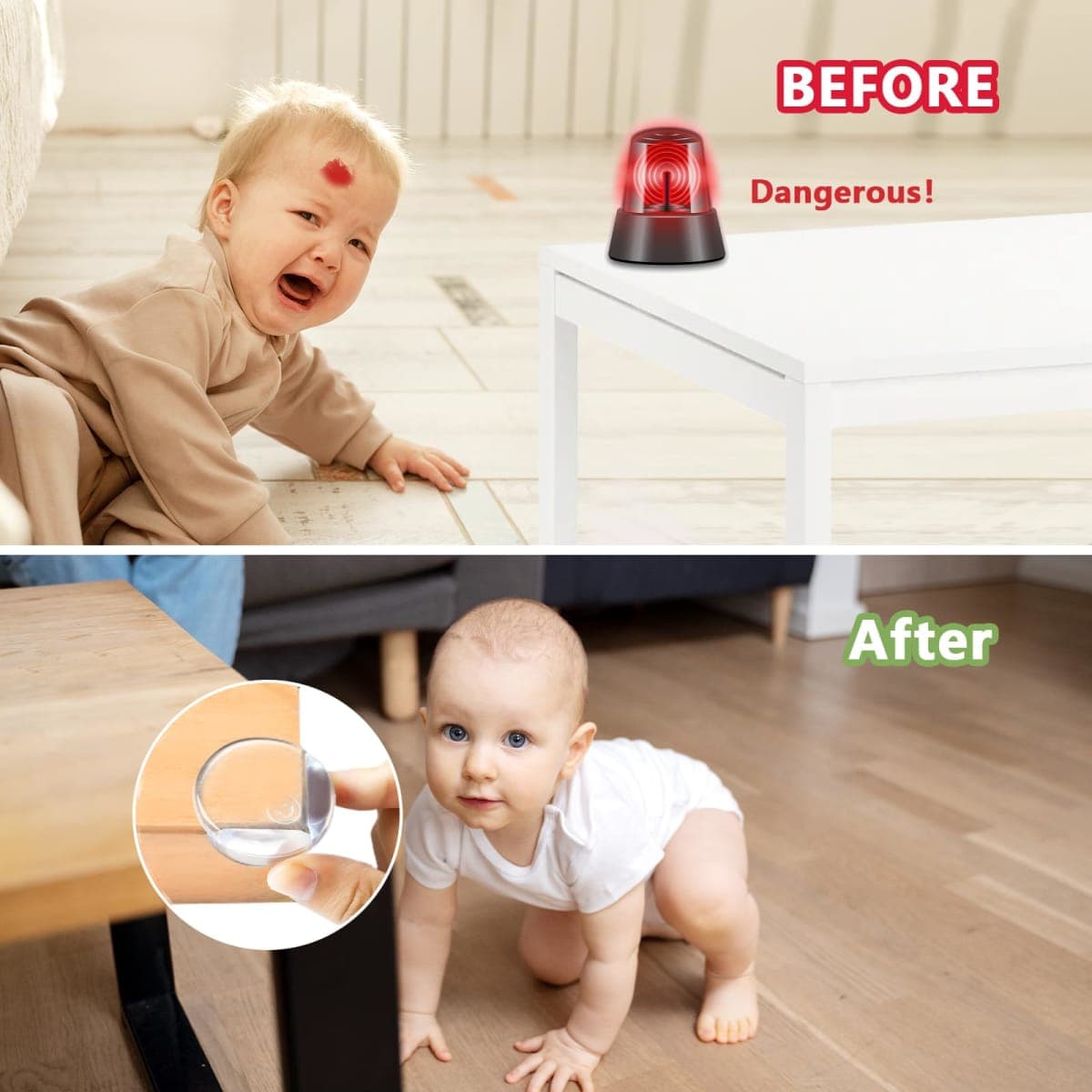 AIXMEET 8 Pack Corner Protector for Baby, Baby Proofing Corner Guards Stop Child Head Injuries, Table Corner Protector to Cover Sharp Furniture & Table Edges, Furniture Corner Bumpers thumbnail 5