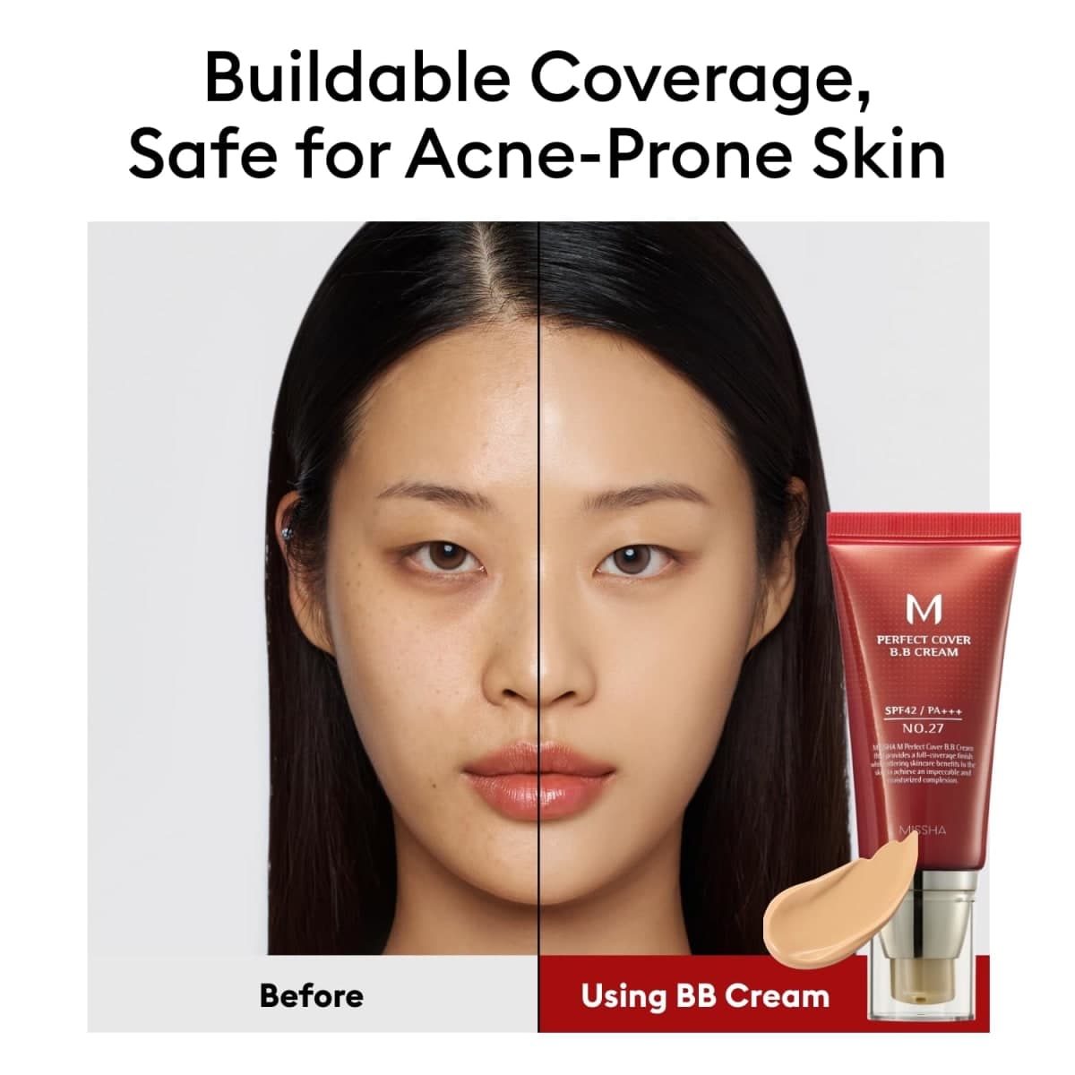 Missha M Perfect Cover BB(Blemish Balm) Cream SPF 42 PA+++ 50ml No.27 Honey Beige thumbnail 4