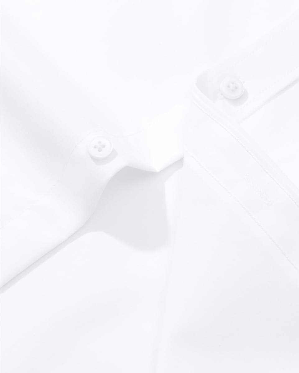 Alimens & Gentle Men's Dress Shirt Regular Fit Stretch Stain Shield Long Sleeve Solid Business Wedding Button Down Shirts, White, X-Large thumbnail 5