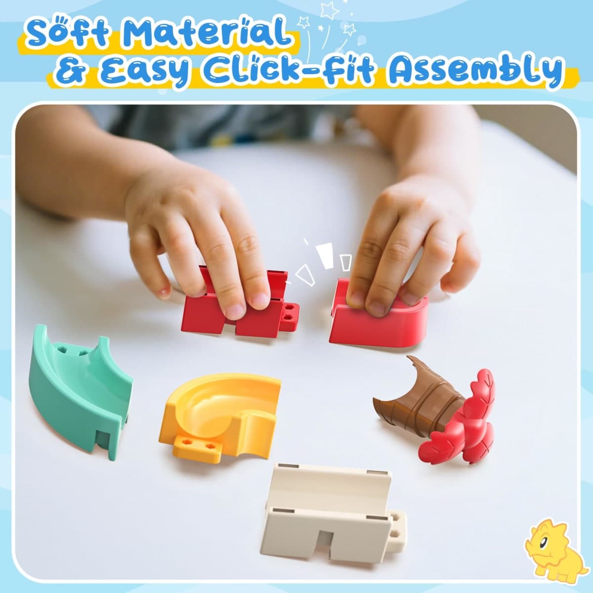 Dinosaur Bath Toys with Track & Fishing Rod – 47PCS Wall Suction Slide Playset for Toddlers, DIY Water Race Track with 6 Dino Toys, Bathtub Fun Gift for Kids Boys Girls Age 3+ thumbnail 4