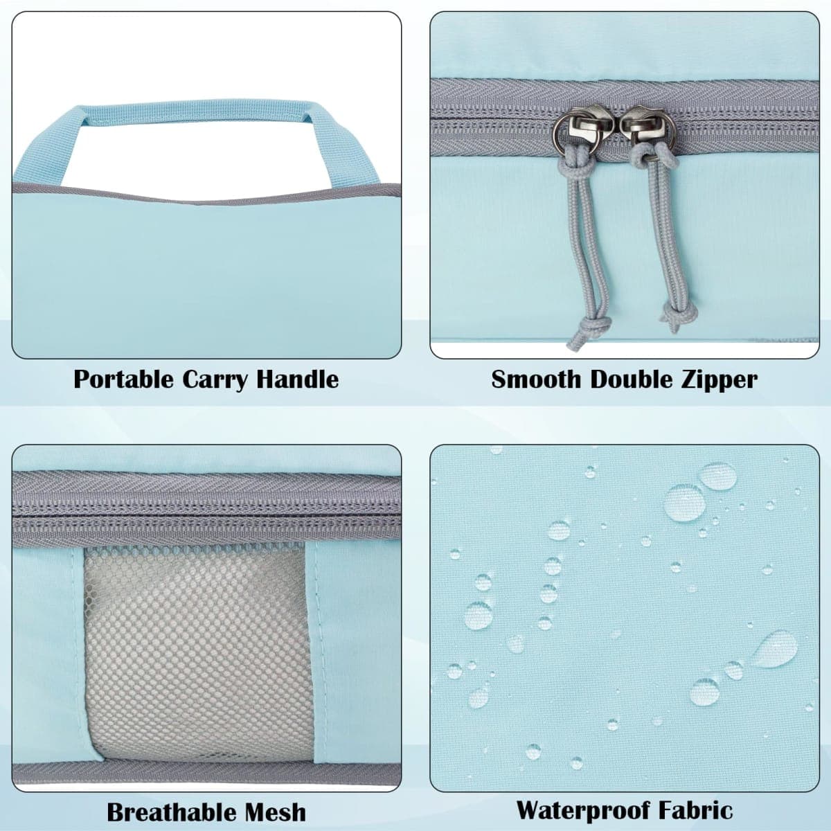 Extra Large Compression Packing Cubes for Travel, 2 Set Compression Bags Travel Cubes for Packing Suitcase Organizer Bags Set, Travel Accessories Luggage Organizer Bags, Blue thumbnail 3