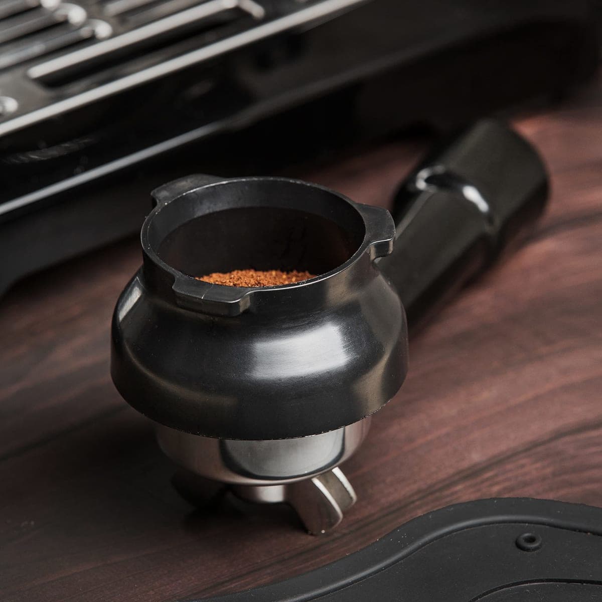 Coffee Dosing Funnel 54mm Espresso Coffee Accessrioes for Breville Portafilter Hands-Free Black (Patent Registered) thumbnail 2