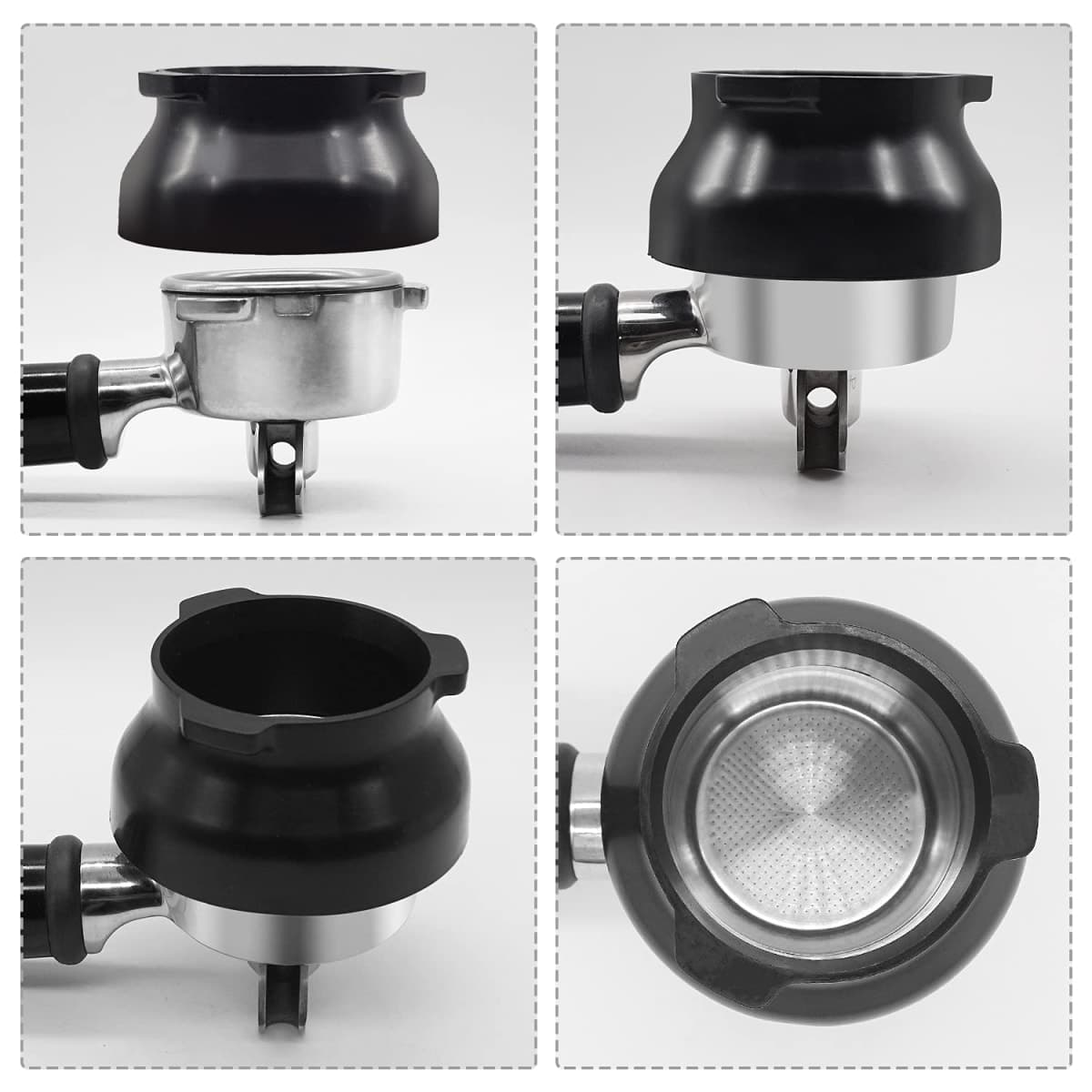 Coffee Dosing Funnel 54mm Espresso Coffee Accessrioes for Breville Portafilter Hands-Free Black (Patent Registered) thumbnail 4