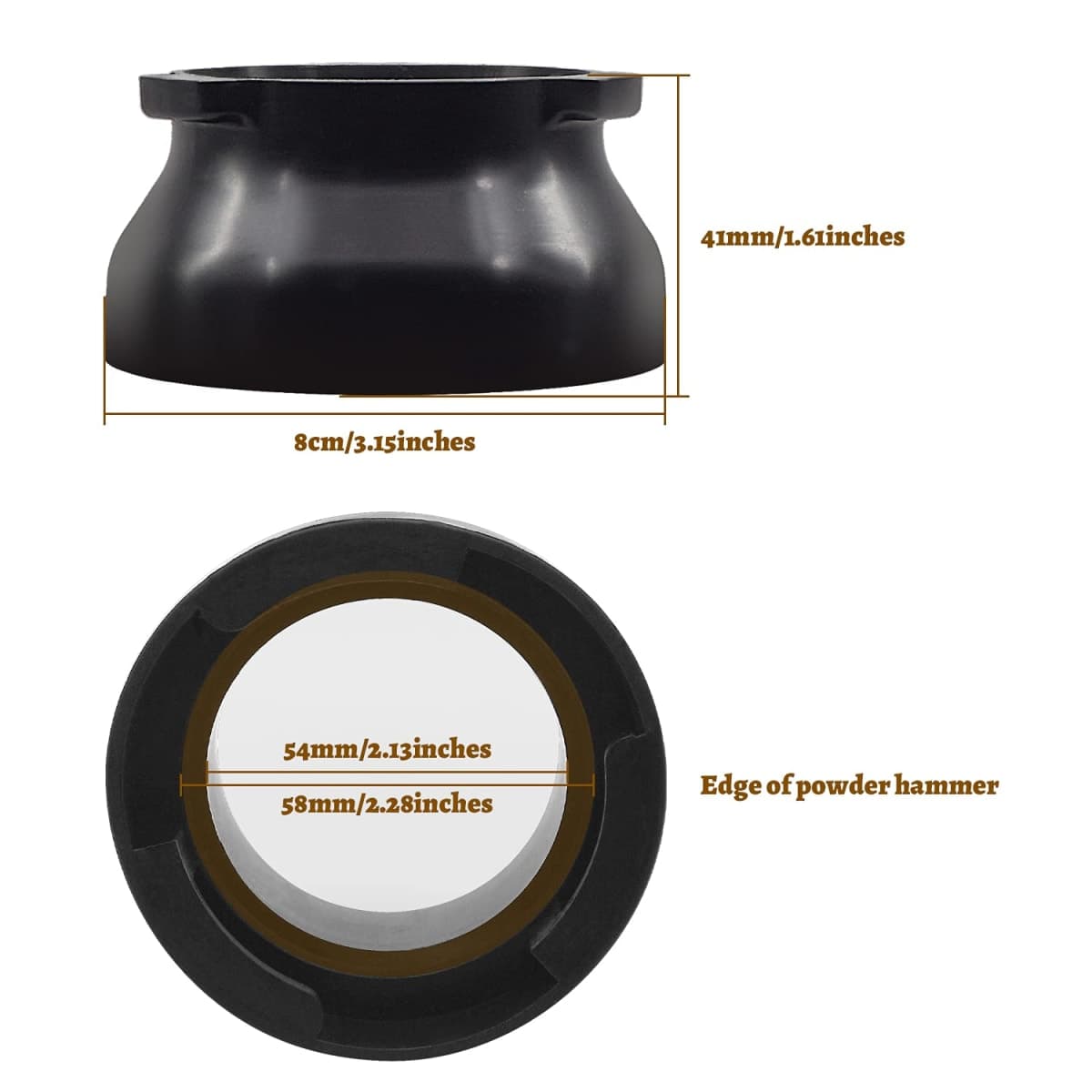 Coffee Dosing Funnel 54mm Espresso Coffee Accessrioes for Breville Portafilter Hands-Free Black (Patent Registered) thumbnail 5