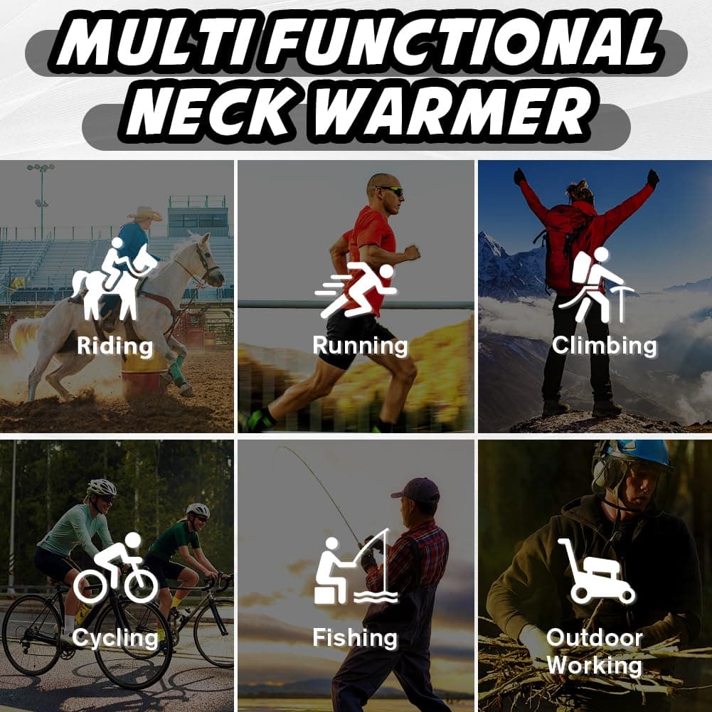 Leaflai 2 Pack Multifunctional Breathable Neck Gaiter, Unisex Face Covering Scarf, Windproof Neck Scarf for Men & Women, Christmas gift thumbnail 2