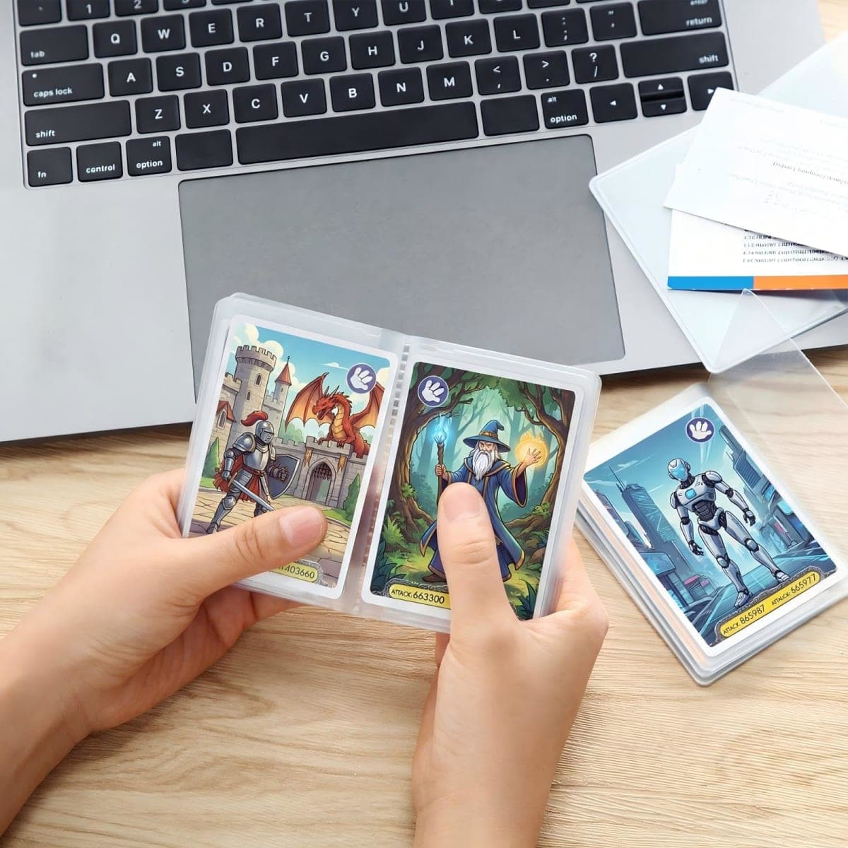 Chivao 4 Packs Wallet Insert Plastic Credit Card Holder Wallet Credit Card Sleeves for Photo Insert for Bifold or Trifold(6 Pages 6 Slots, 10 Pages 10 Slots, 10 Pages 20 Slots) thumbnail 4