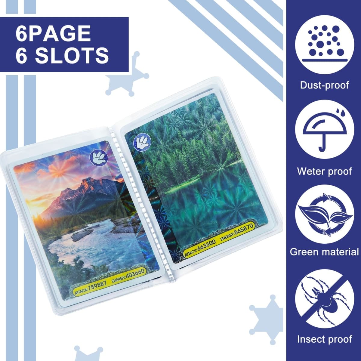 Chivao 4 Packs Wallet Insert Plastic Credit Card Holder Wallet Credit Card Sleeves for Photo Insert for Bifold or Trifold(6 Pages 6 Slots, 10 Pages 10 Slots, 10 Pages 20 Slots) thumbnail 5