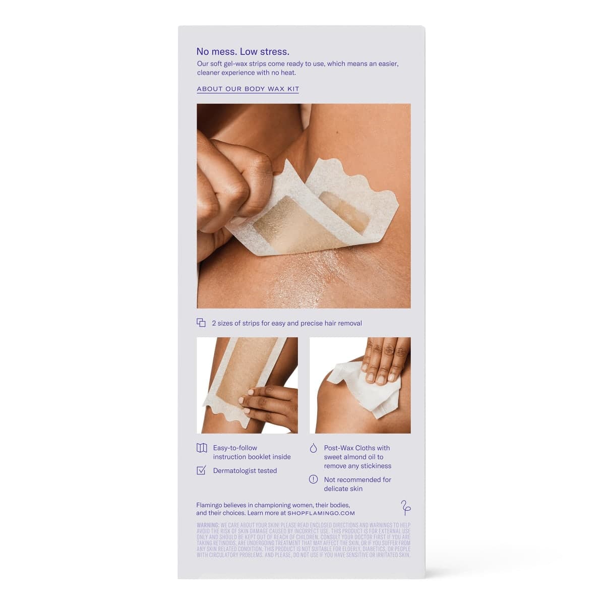 Flamingo Wax Strips for Hair Removal, Women's Body Wax Kit, Pack of 2 thumbnail 4