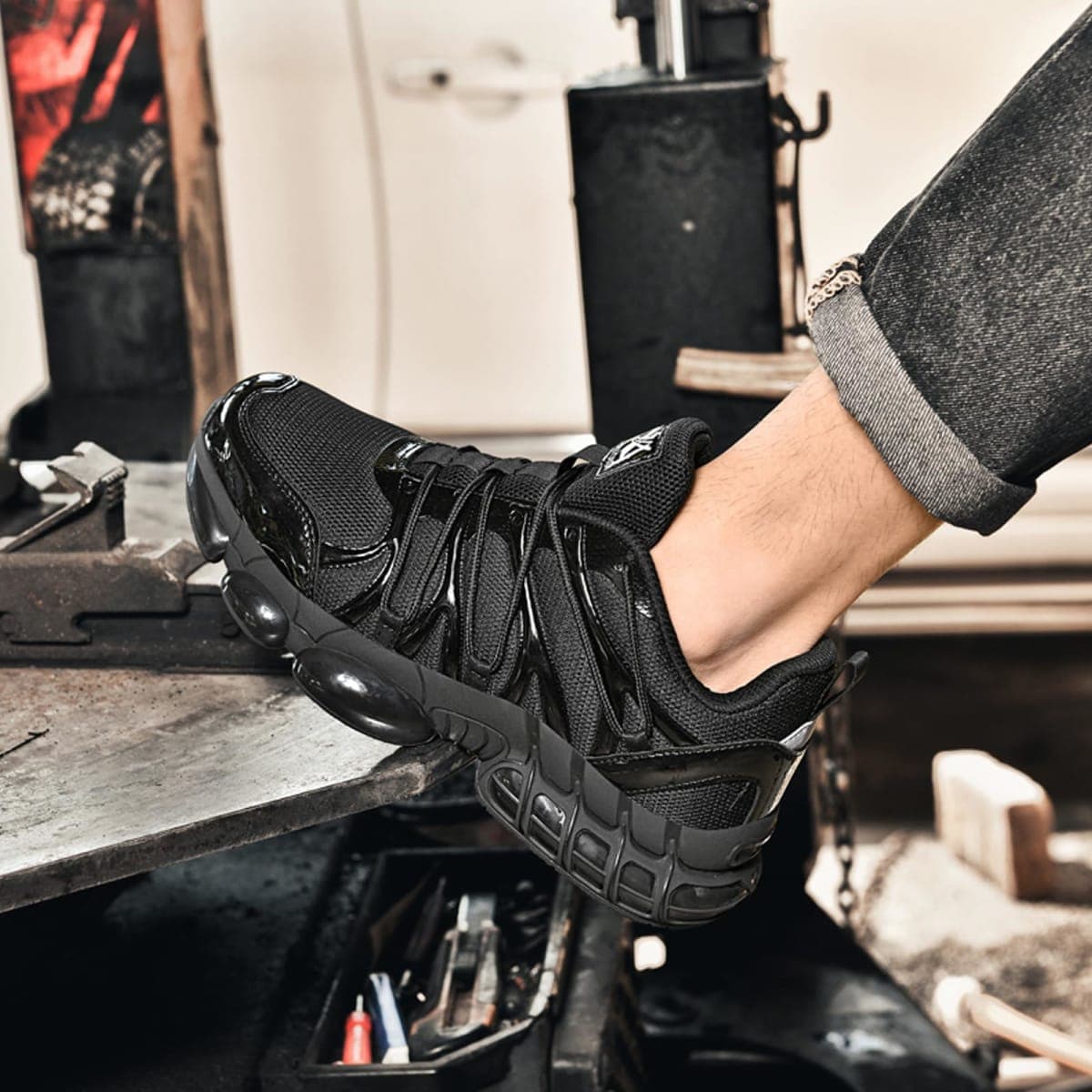 CASTOIS Steel Toe Shoes for Men Women Safety Work Sneakers Wide Composite Toe Slip Resistant Indestructible Lightweight Comfortable Tennis shoe ，Zapatos de seguridad Trabajo para Hombres Mujer 44.5 thumbnail 2