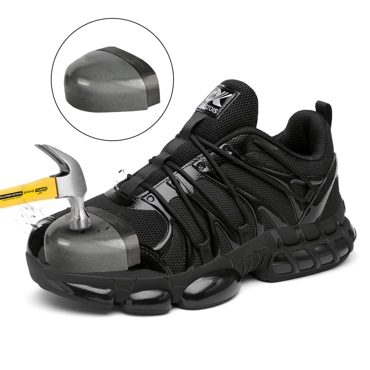 CASTOIS Steel Toe Shoes for Men Women Safety Work Sneakers Wide Composite Toe Slip Resistant Indestructible Lightweight Comfortable Tennis shoe ，Zapatos de seguridad Trabajo para Hombres Mujer 44.5 thumbnail 5