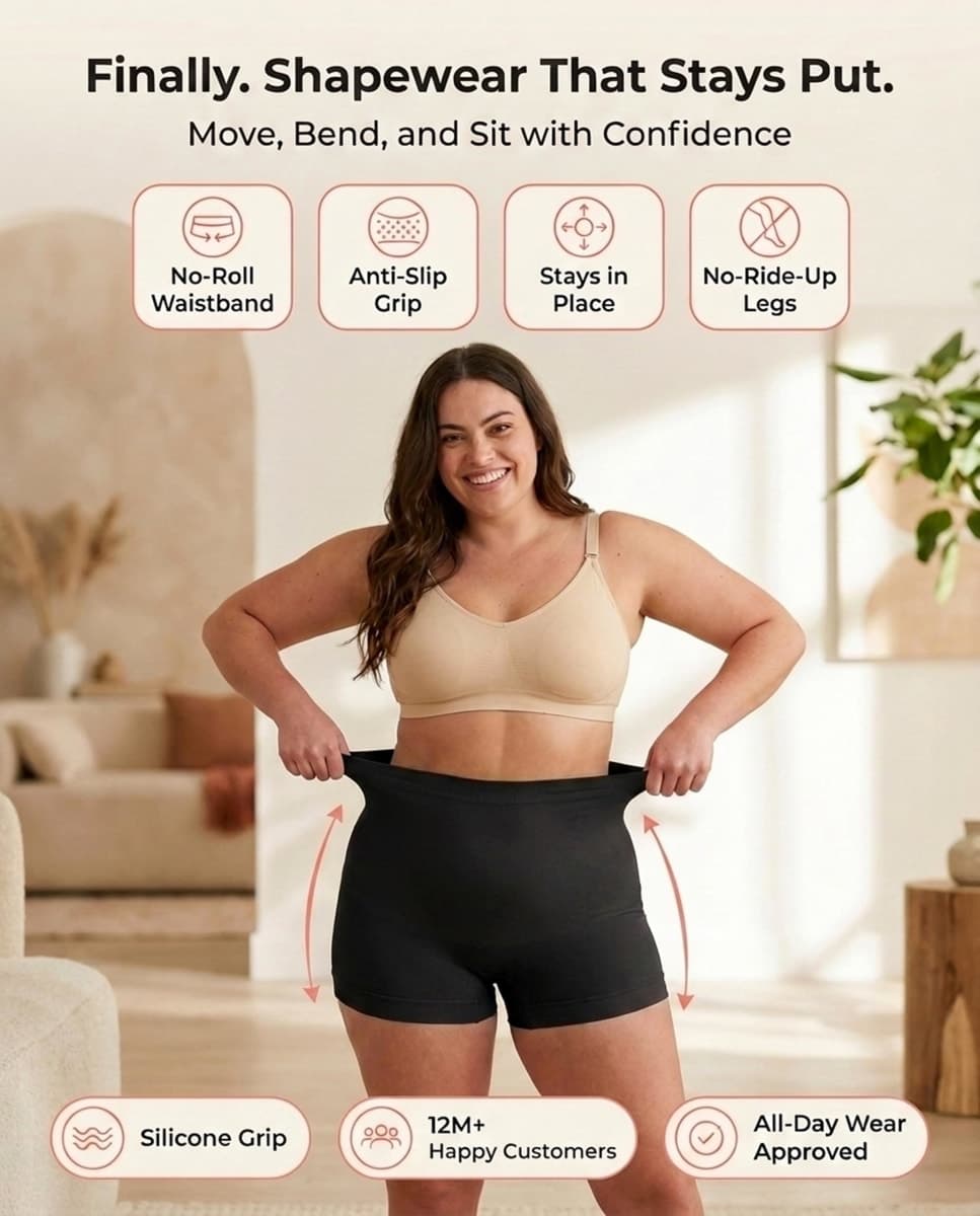 SHAPERMINT Shapewear for Women Tummy Control - Boy Shorts for Women, Under Shorts for Dresses thumbnail 3