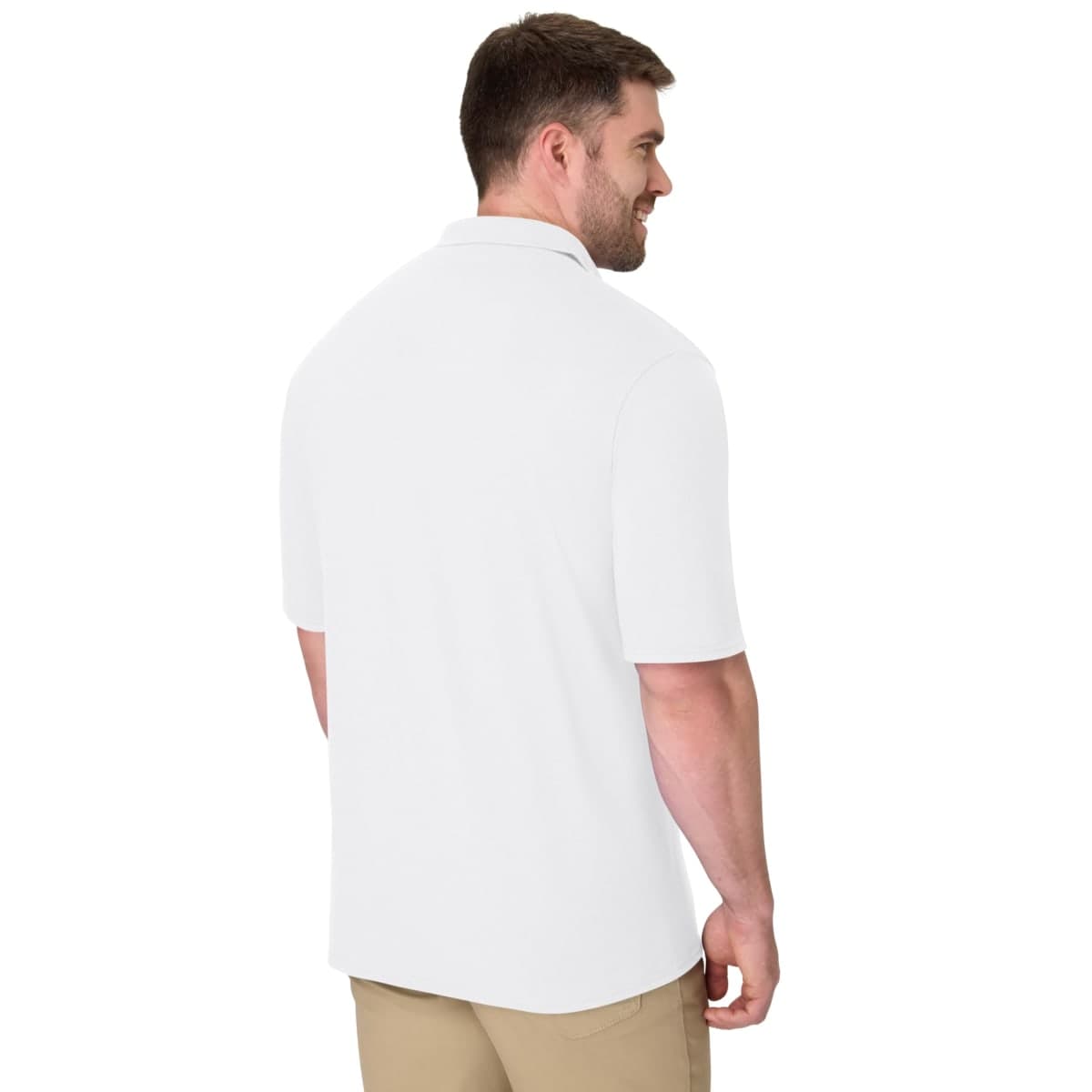 Hanes Men's Short Sleeve X-Temp W/FreshIQ Polo, White, XX-Large thumbnail 2