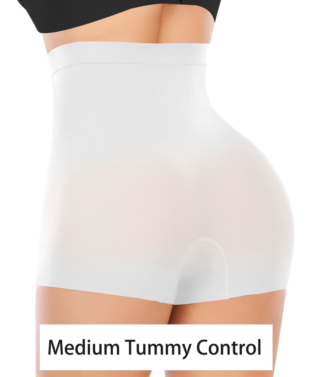 Werena Seamless Slip Shorts for Women Under Dress Shaping Boyshorts Panties Tummy Control Shapewear, #2 White(low Smooth), Small thumbnail 2