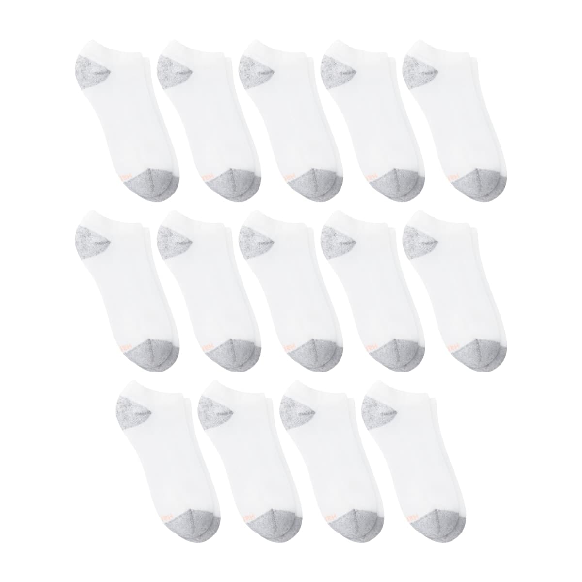 Hanes Womens Value Pack, No Show Soft Moisture-wicking Socks, Available In 10 And 14-packs, White - 14 Pack, 5-9 US thumbnail 2
