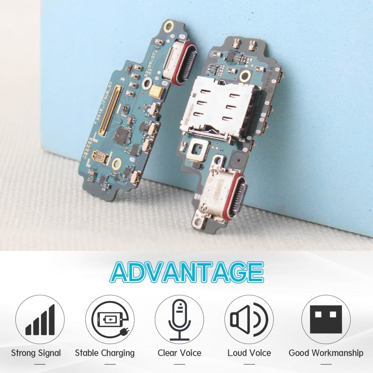 Replacement for Samsung Galaxy S23 Ultra 5G Charging Port Dock Connector for Galaxy SM-S918U SM-S918U1 Charging Port Replacement USB Charger Board Flex Cable Assembly Accessories with Repair Tools thumbnail 2