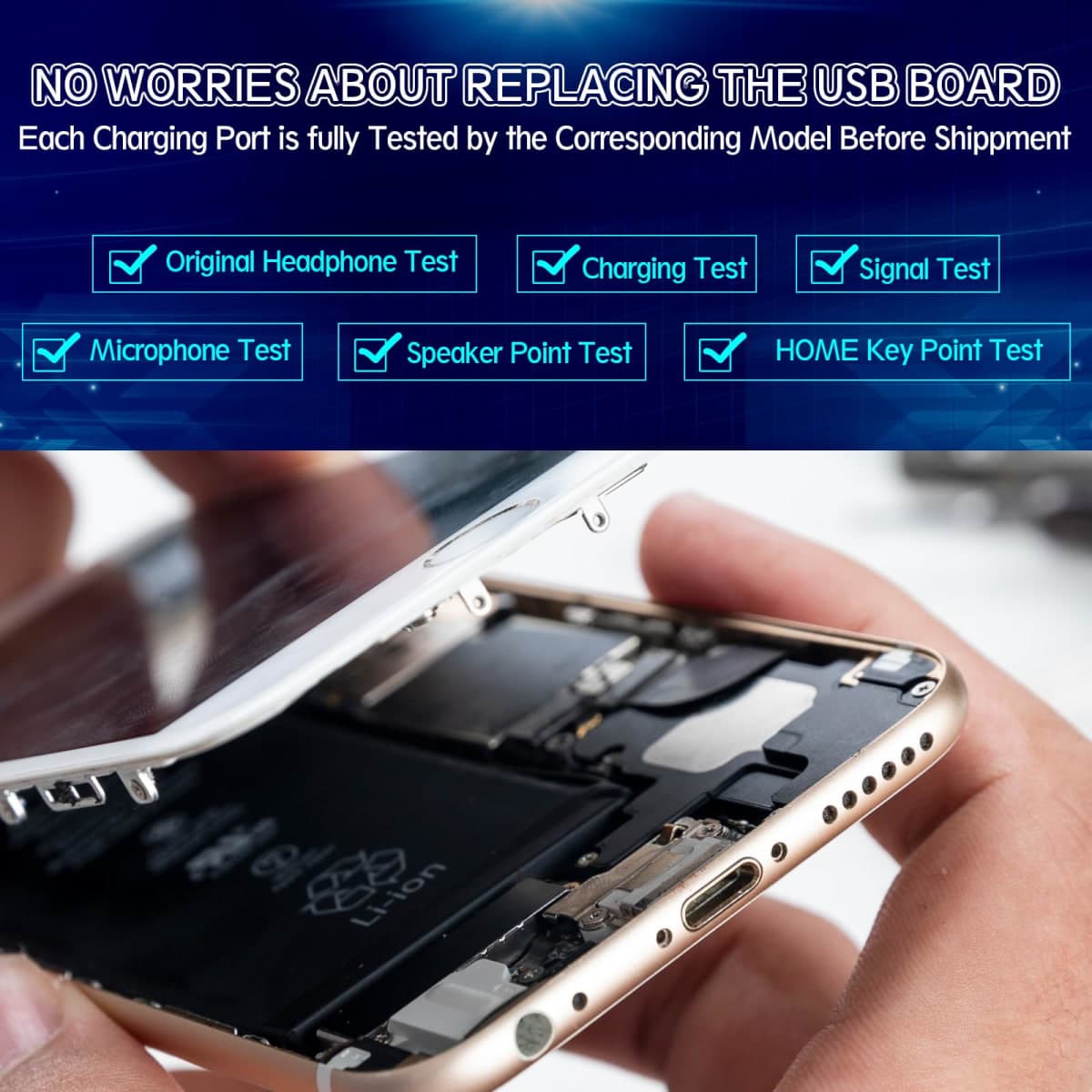 Replacement for Samsung Galaxy S23 Ultra 5G Charging Port Dock Connector for Galaxy SM-S918U SM-S918U1 Charging Port Replacement USB Charger Board Flex Cable Assembly Accessories with Repair Tools thumbnail 4