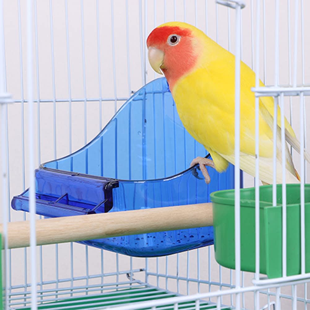 YJJKJ Pet Bird Bath Box Bird Caged Parrot Bathing Tub Bird Cage Accessory Bathing Tub Bath for Small Brids Parakeet Canary Budgerigar Lovebirds (Random Color) thumbnail 2