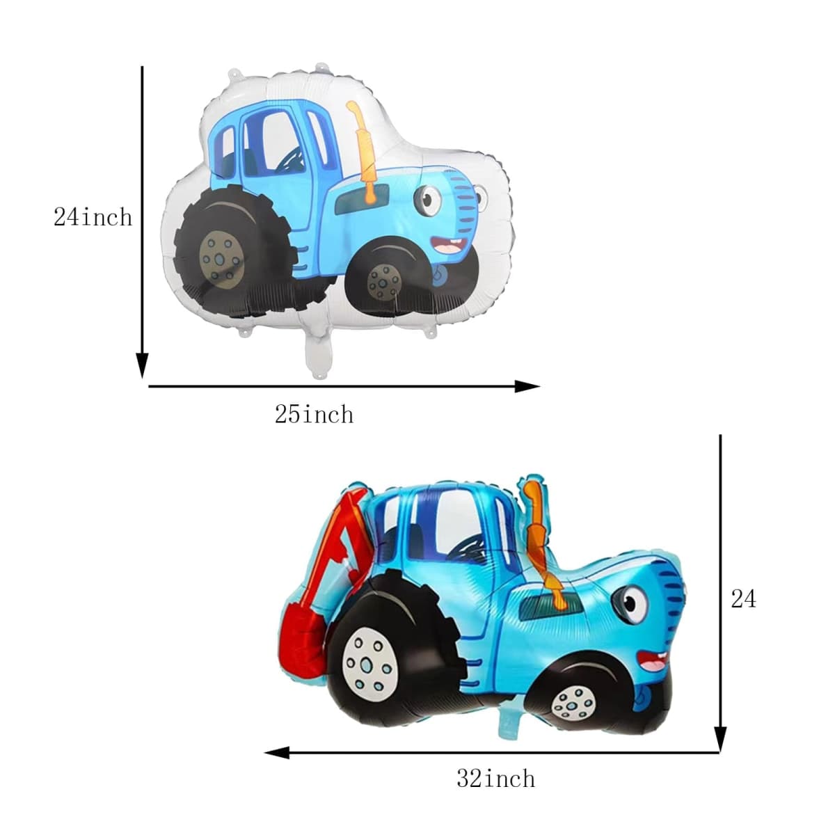 4Pieces Farm Tractor Giant Foil Balloons Tractor Mylar Balloons for Birthday Baby Shower Tractor Themed Party Decorations Supplies thumbnail 2