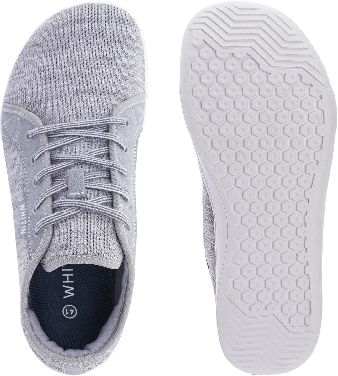 WHITIN Men's Wide Barefoot Sneakers for Optimal Relaxation W81, W81 Dark Grey, 13 Wide thumbnail 5