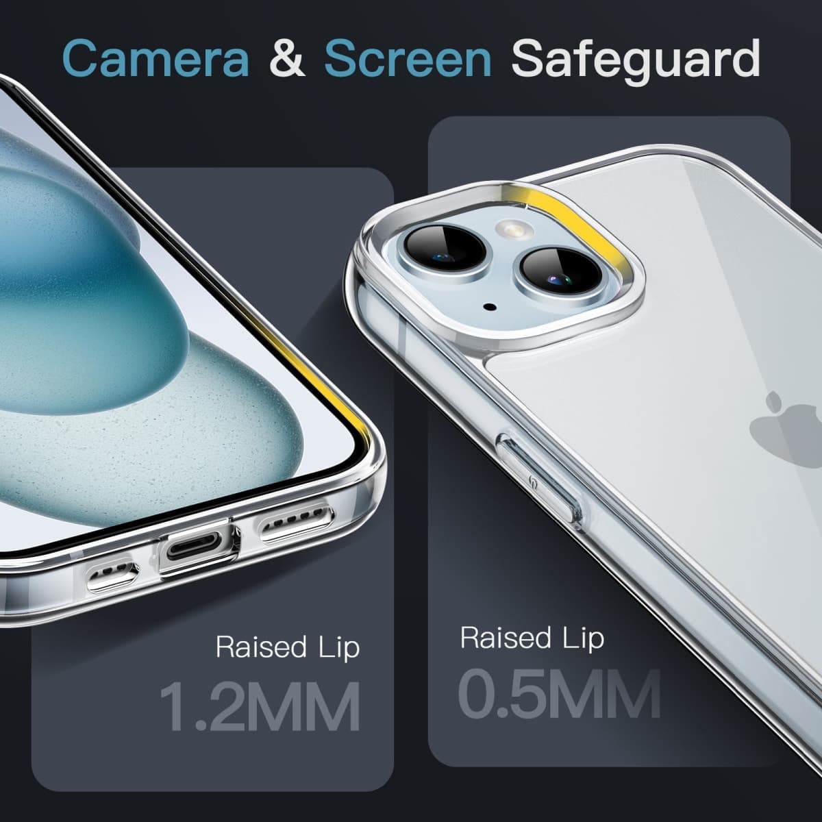 JETech Case for iPhone 15, Anti-Yellowing, Clear thumbnail 4