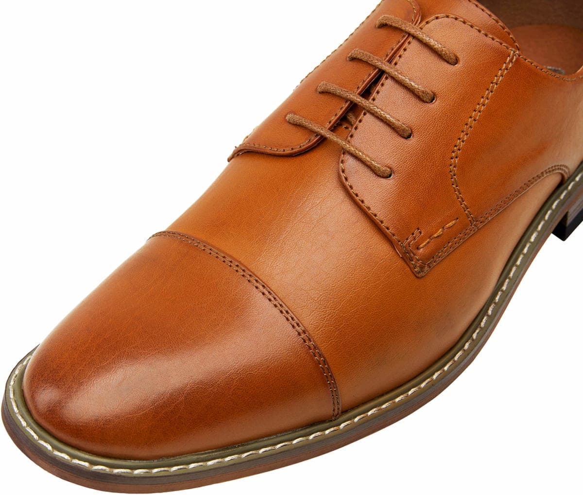 VOSTEY Men's Dress Shoes Brown Dress Shoes for Men Oxford Shoes for Men Casual Dress Shoes Men Formal Shoes Business Shoes Derby Dress Shoes (BMY703 Yellow Brown 13) thumbnail 4