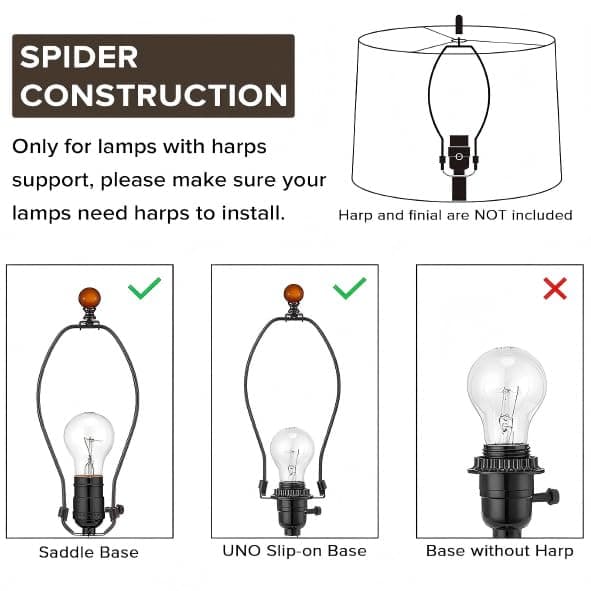 Green Velvet Lampshades Set of 2 Large Drum Lamp Shade 16" Top x 16" Bottom x 12" High (Spider) Modern Lamp Shade - Ideal for Table & Floor Lamps - Lampshades Replacement - By GO&SO thumbnail 5