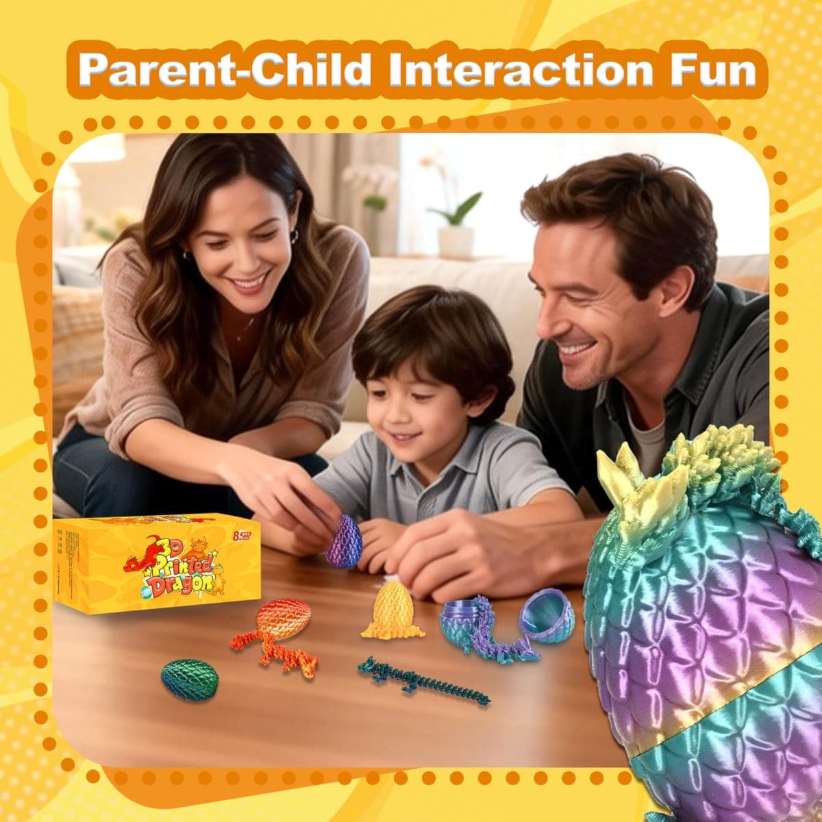 Impossmaker 8PCS 3D Printed Dragon Eggs, Prefilled Easter Dragon Egg for Basket Stuffers, Goodie Bag Fillers, Classroom Prize Supplies, Unique Easter Basket Essentials for Kids (Series A) thumbnail 3